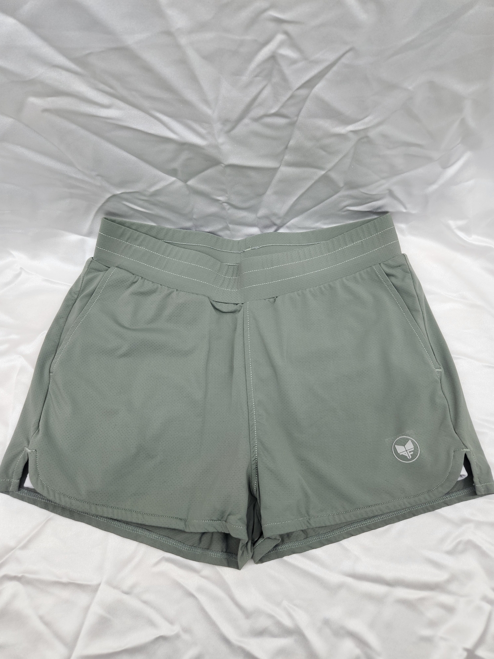 Men’s Performance Shorts in Sage Green with Elastic Waistband